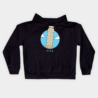 Leaning Tower of Pisa Kids Hoodie